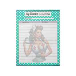 Gesegnetes Krankenpflegelchen _ Schlüsselbegriffe Notizblock