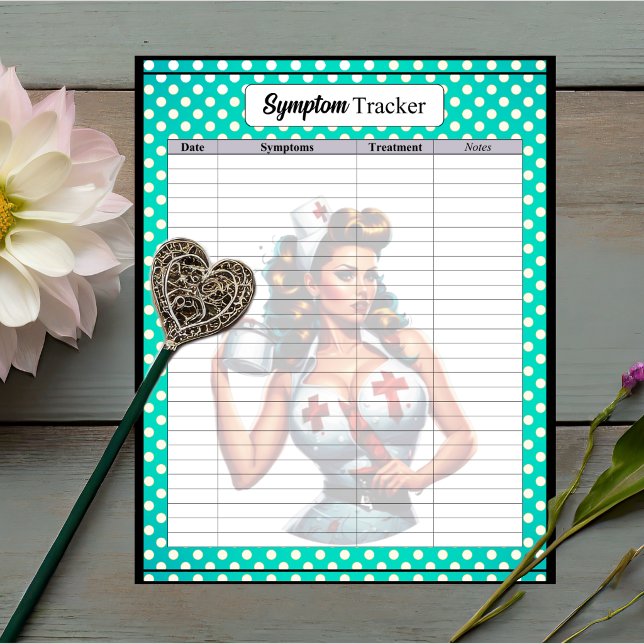 Gesegnetes Krankenpfropfen_ Symptom Tracker Notizblock (Von Creator hochgeladen)