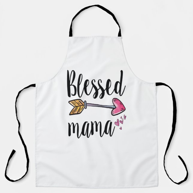 Gesegnetes Mama mit Arrow-Schürze Schürze (Vorderseite)