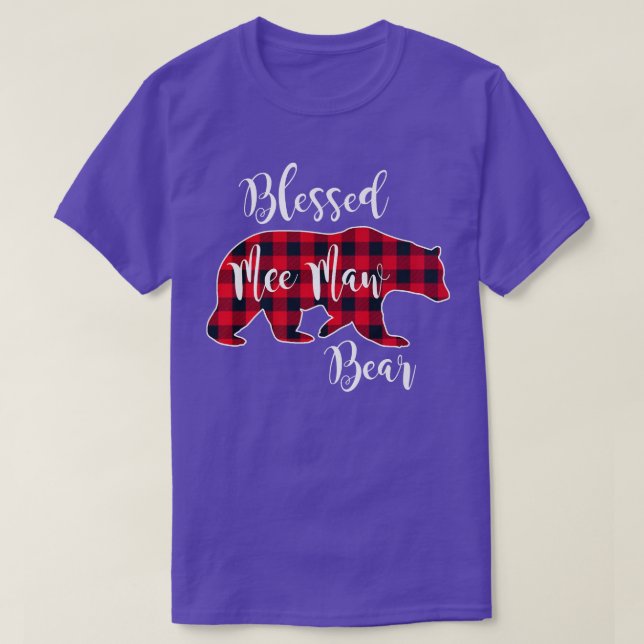 Gesegnetes Mew Maw Bear Red Buffalo Karo Kariert G T-Shirt (Design vorne)