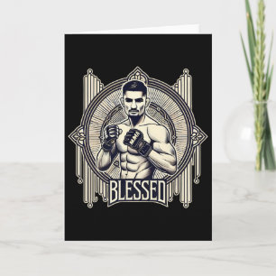 Gesegnetes Mma Bjj Kickboxen Muay Thai Boxen Cage  Karte