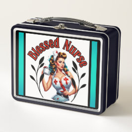 Gesegnetes Nurse Pinup Metall Brotdose