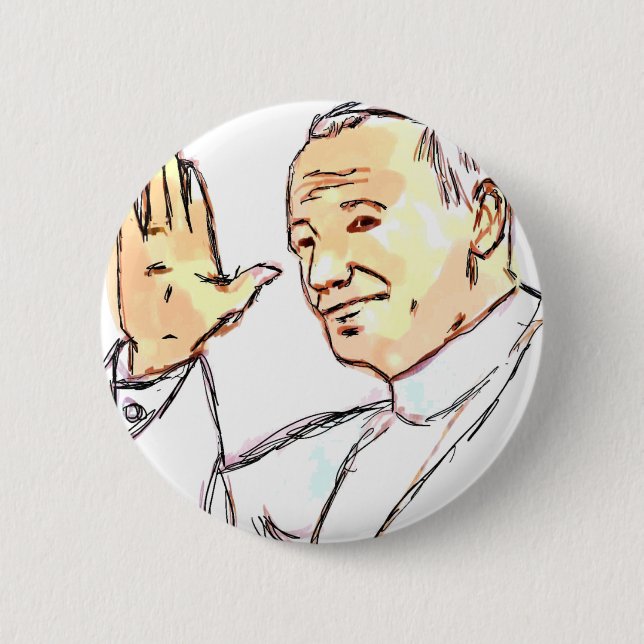 Gesegnetes Papst Johannes Paul II. Button (Vorderseite)