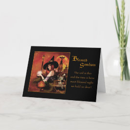 Gesegnetes Samhain - Magickale Nachthexe Karte