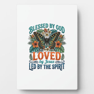 Gesegnetes Schmetterling-Christen-T-Shirt-Design_1 Fotoplatte
