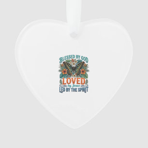 Gesegnetes Schmetterling-Christen-T-Shirt-Design_1 Ornament