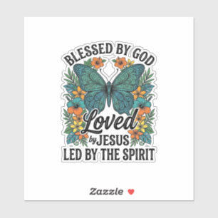 Gesegnetes Schmetterling-Christen-T-Shirt-Design ( Aufkleber