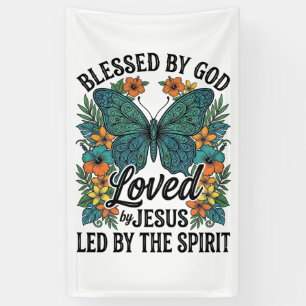 Gesegnetes Schmetterling-Christen-T-Shirt-Design ( Banner