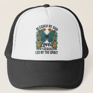 Gesegnetes Schmetterlings-Christen-T-Shirt-Design Truckerkappe