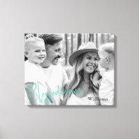 Gesegnetes Zuhause-Familienname B/W Portrait Gross