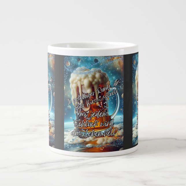 Geselliges Bier  Jumbo-Tasse (Vorderseite)