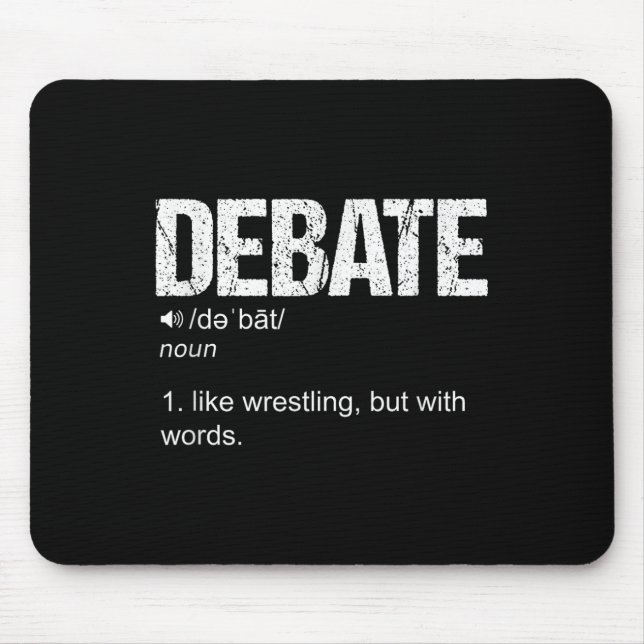 Geselliges Debattierteam Diskurs Krieg des Wortes Mousepad (Vorne)