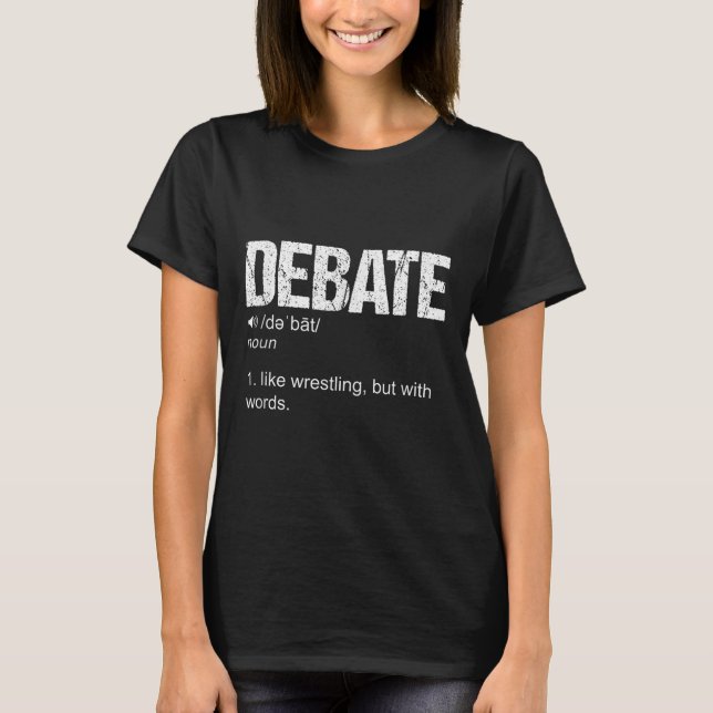 Geselliges Debattierteam Diskurs Krieg des Wortes T-Shirt (Vorderseite)