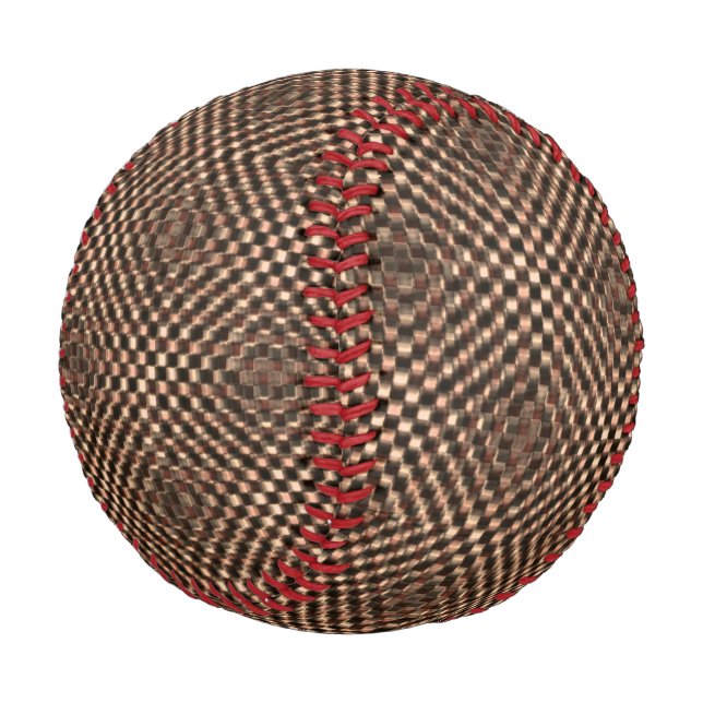 Geselliges und unordentliches braunes Schach über  Baseball (Schrägansicht)
