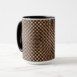 Geselliges und unordentliches braunes Schach über  Tasse