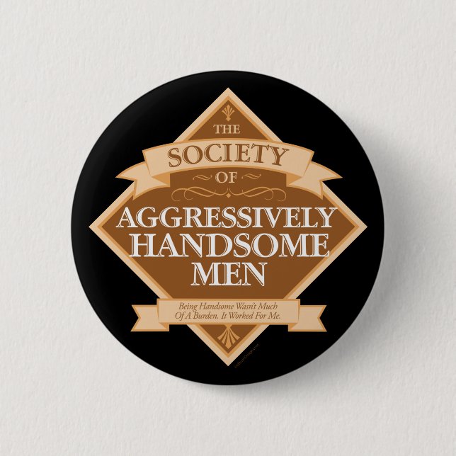 Gesellschaft aggressiv gegen einige Männer Button (Vorderseite)