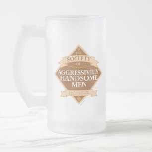 Gesellschaft aggressiv gegen einige Männer Mattglas Bierglas