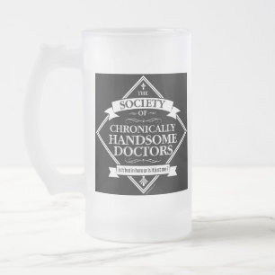 Gesellschaft der Chronisch ansprechenden Ärzte - l Mattglas Bierglas