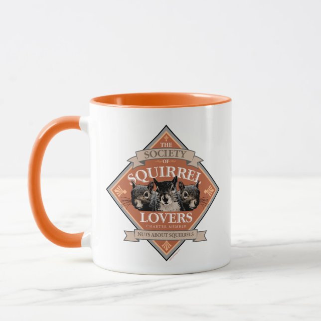 Gesellschaft der Eichhörnchenliebhaber - lustiges  Tasse (Links)
