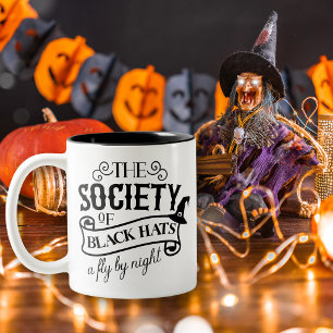 Gesellschaft der schwarzen Hüte Hexen Halloween Zweifarbige Tasse