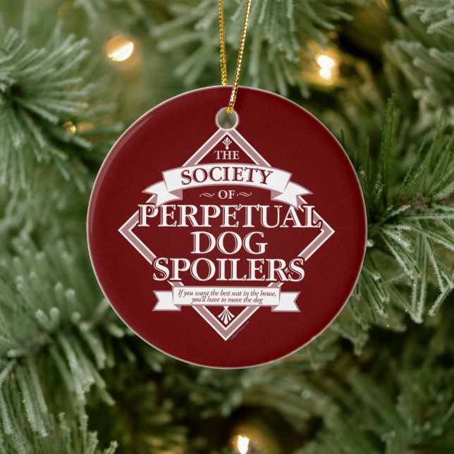 Gesellschaft der ständigen HundeSpoiler Keramik Ornament (Baum)