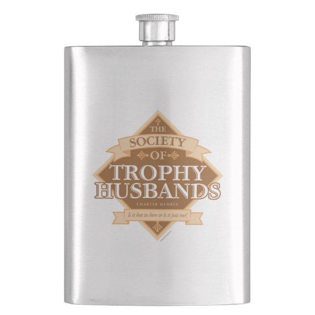 Gesellschaft der Trophy Husbands Flachmann (Vorderseite)