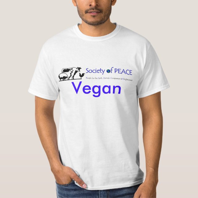 Gesellschaft FRIEDENSdes veganen Website-Shirts T-Shirt (Vorderseite)