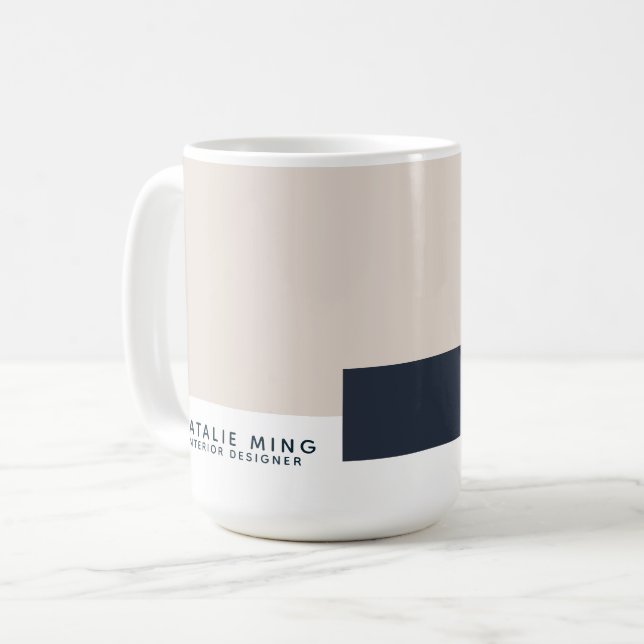 Gesellschaft mit moderner Geometrie Kaffeetasse (Vorderseite Links)