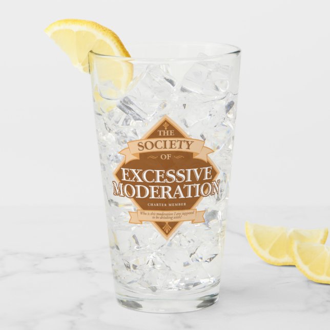 Gesellschaft übermäßiger Mäßigung Glas (Vorderseite Ice)