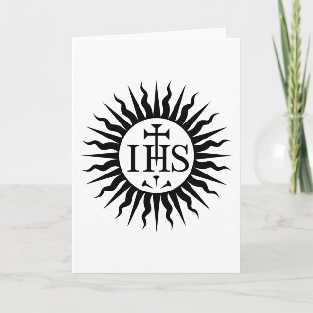 Gesellschaft von Logo Jesuss (Jesuite) Karte (Vorderseite)