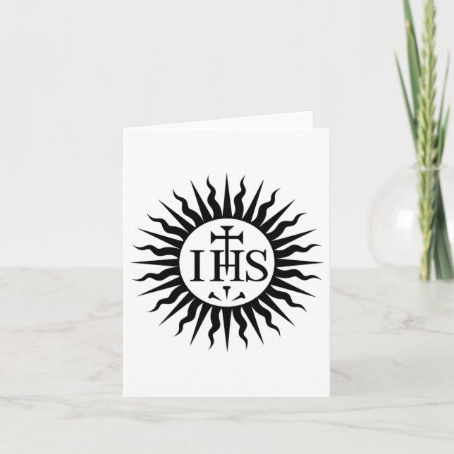 Gesellschaft von Logo Jesuss (Jesuite) Karte (Vorderseite)
