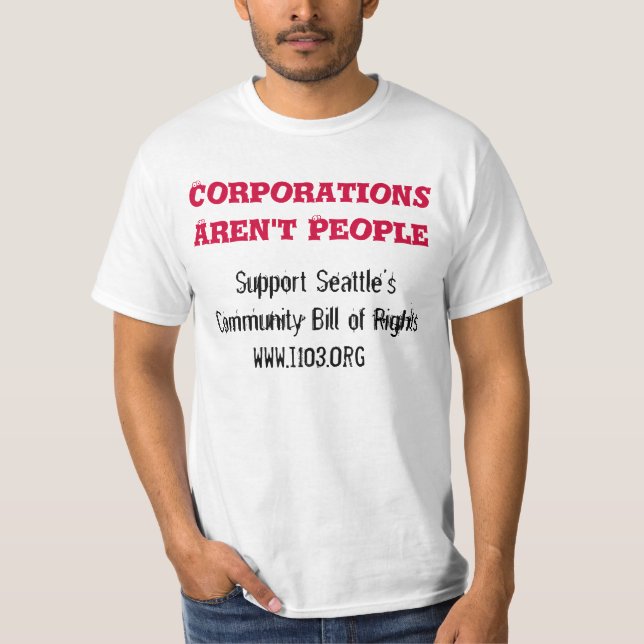 Gesellschaften sind nicht Leute, www.i103.org T-Shirt (Vorderseite)