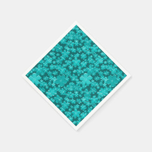 Gesenkte Blume, Aquamarin PAPIERE PARTY NAPKINS Serviette