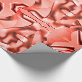 Gesenkte Lachsformen und rote Farbtöne Geschenkpapier