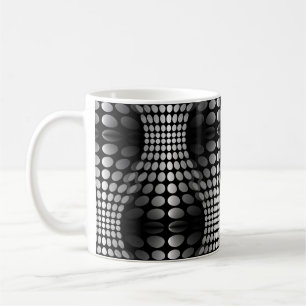 Gesenkte Waves Tapete schwarz-weiß Kaffeetasse