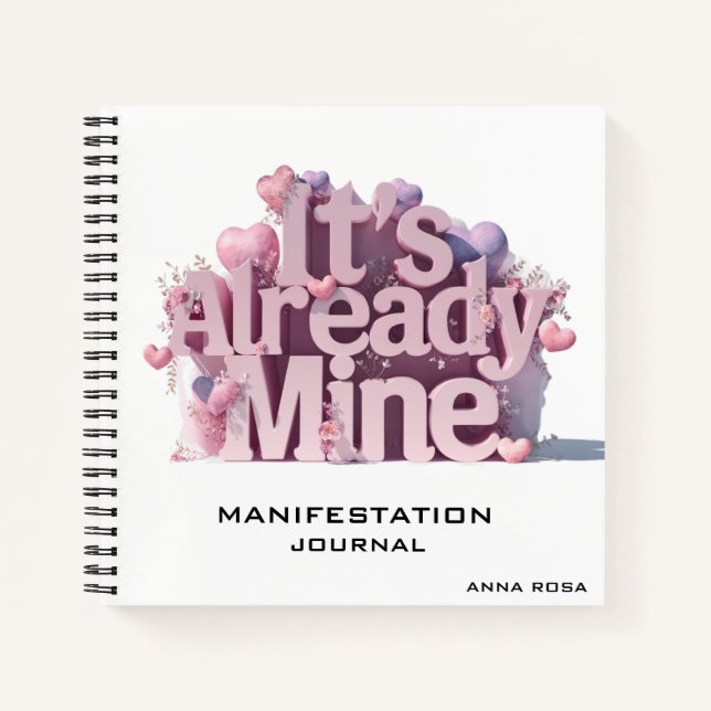 *~* Gesetz Attraction Manifestation Hearts AP85 Notizbuch (Vorderseite)