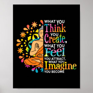 Gesetz der Anziehung Manifestation Buddha Meditati Poster