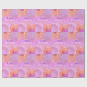 Gesetz der Anziehung Motivierend Inspirierend Rosa Geschenkpapier