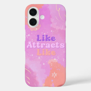 Gesetz der Anziehung Motivierend Inspirierend Rosa iPhone 16 Hülle