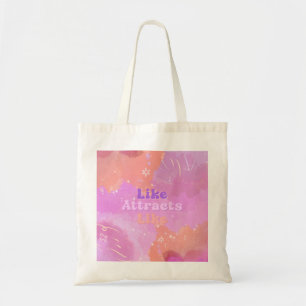Gesetz der Anziehung Motivierend Inspirierend Rosa Tragetasche
