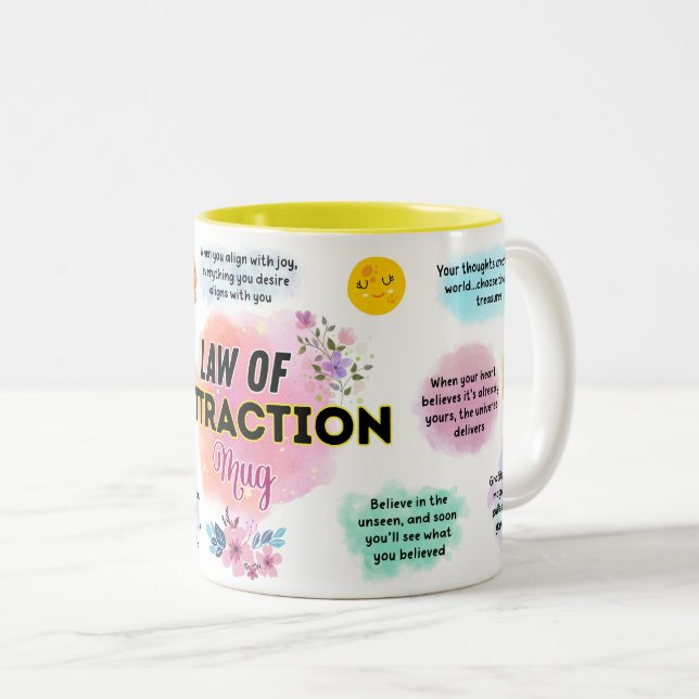 Gesetz der Anziehung Tasse (VorderseiteRechts)