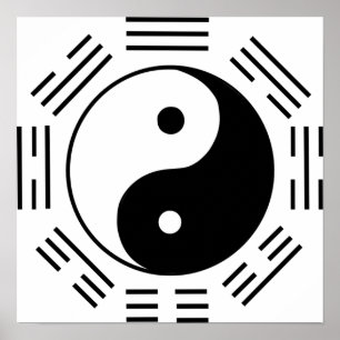Gesetz der Anziehungskraft Yin Yang Poster