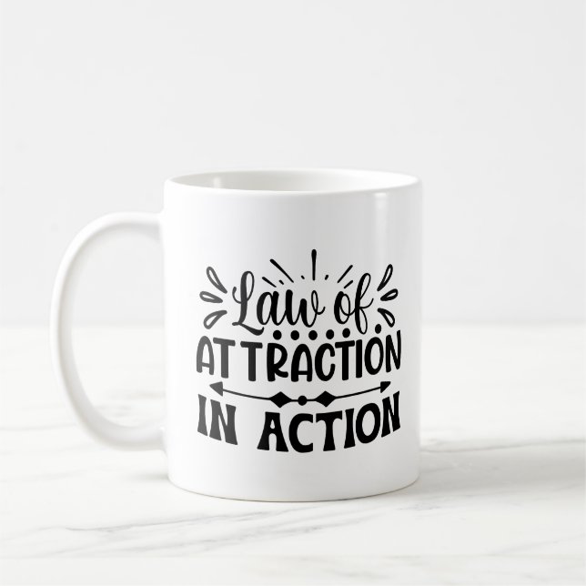 Gesetz zur Anziehung der Tasse für den Kaffee (Links)