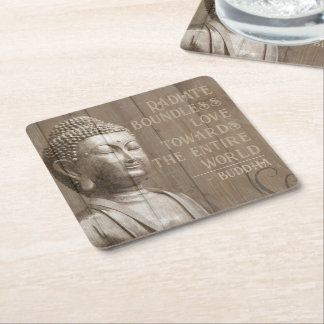 Gesetz zur Anziehung Inspirierend Buddha-Zitat Rechteckiger Pappuntersetzer