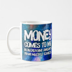 Gesetz zur Anziehung von Geld Manifestation Quoten Kaffeetasse