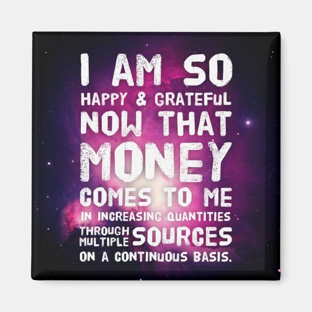 Gesetz zur Anziehung von Geld Manifestation Quoten Magnet (Vorne)