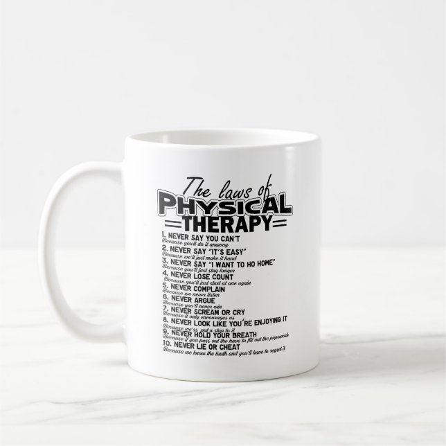 Gesetze der körperliche Therapie-Tasse Kaffeetasse (Links)