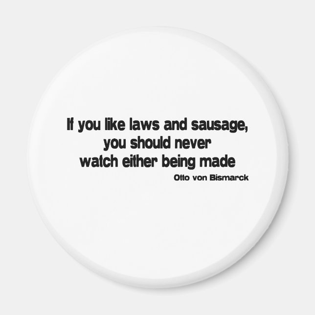 Gesetze und Wurstquote Magnet (Vorne)