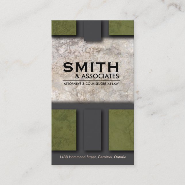 Gesetzesgeschäfts-Karte - berufliche Visitenkarte (Vorderseite)