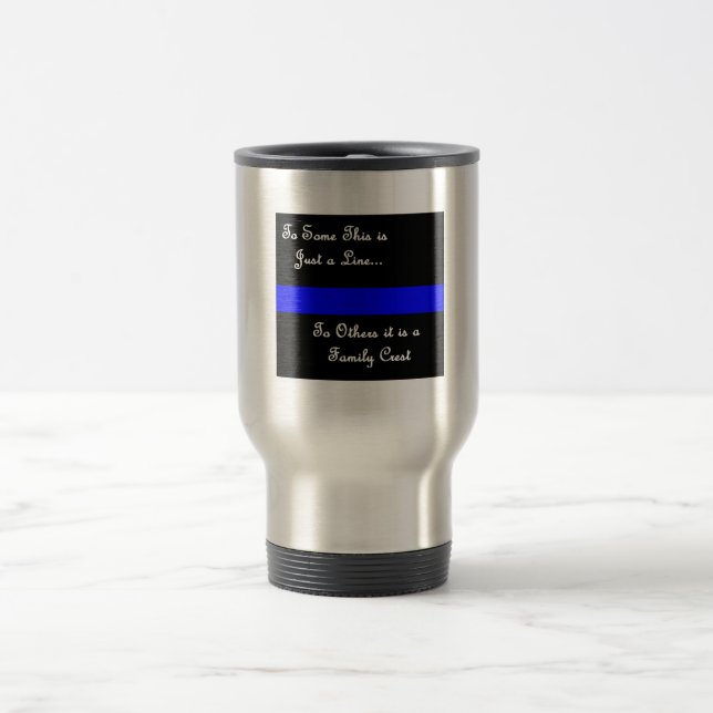 Gesetzesvollstreckung Familie-Dünne blaue Reisebecher (Mittel)
